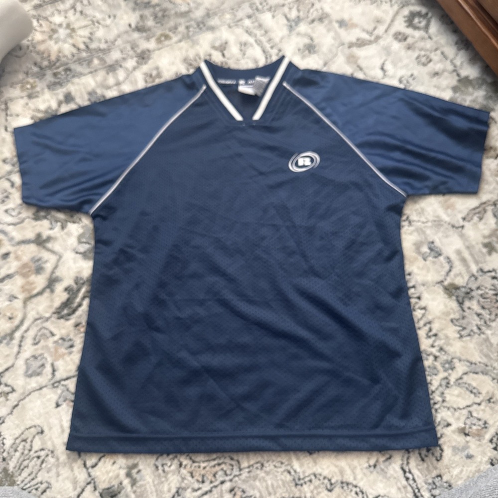 Vintage Russell Athletics Jersey Youth Medium 8/10 Navy Blue Boys USA